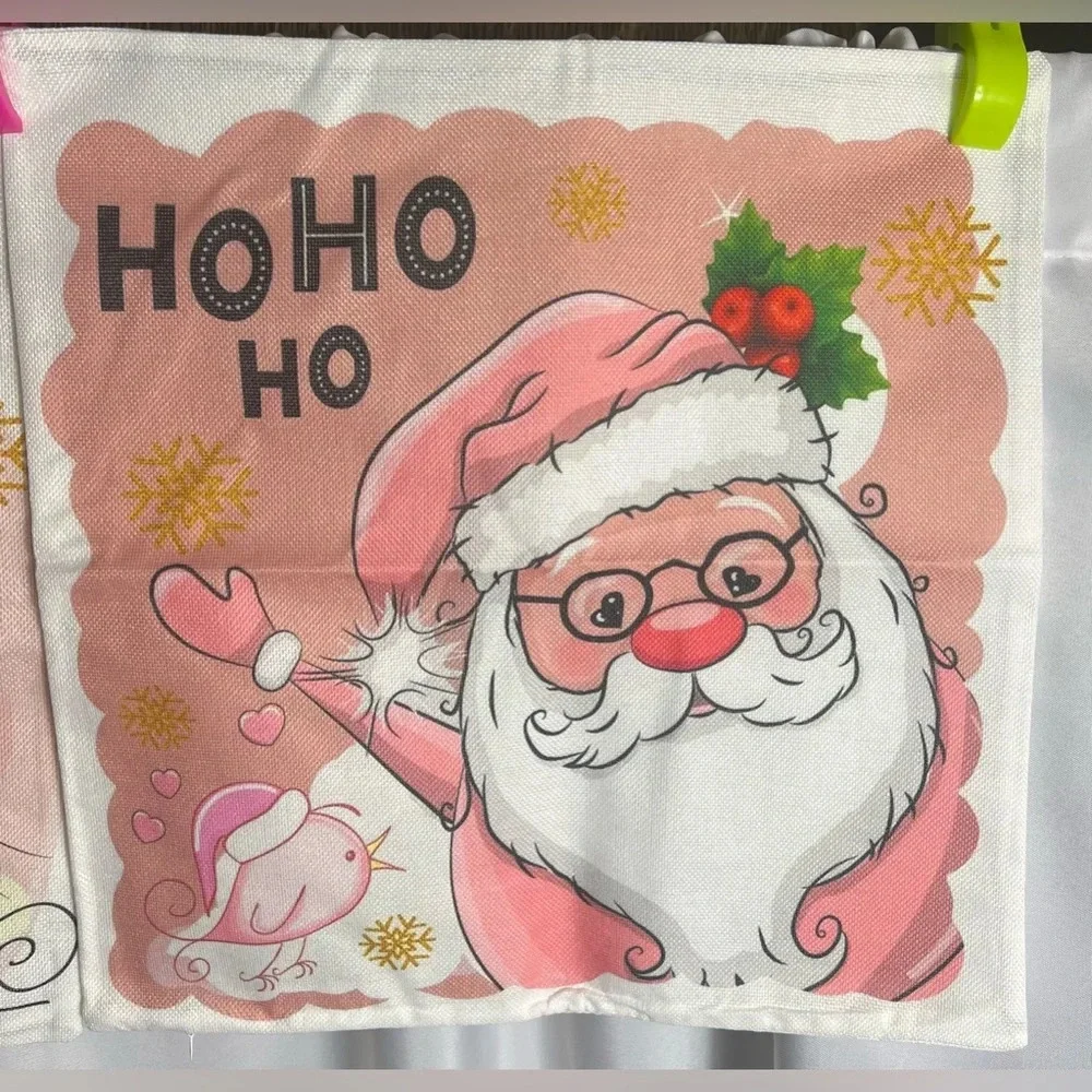 6 Pack Christmas Pillow Covers 18 x 18 Inch Brand New Washable Canvas Zipper